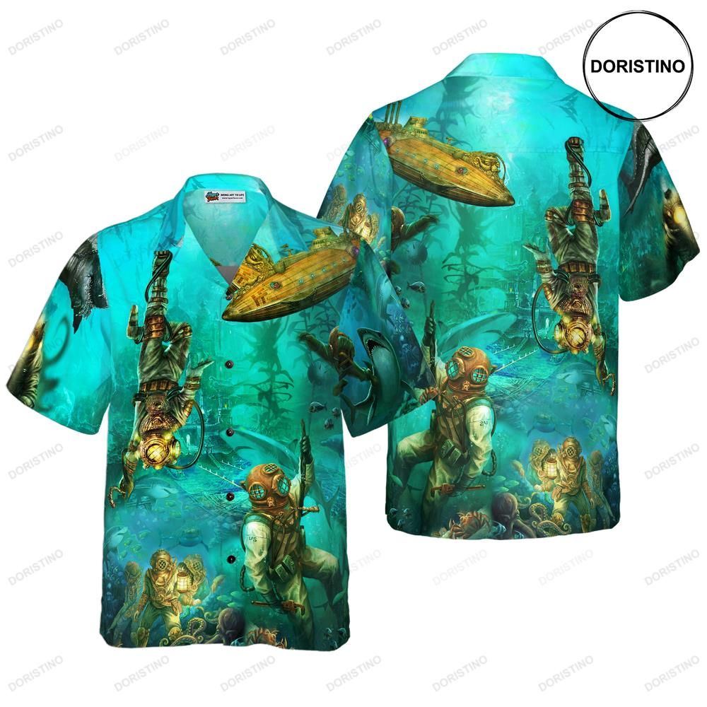 Into The Sea Scuba Diving Awesome Hawaiian Shirt