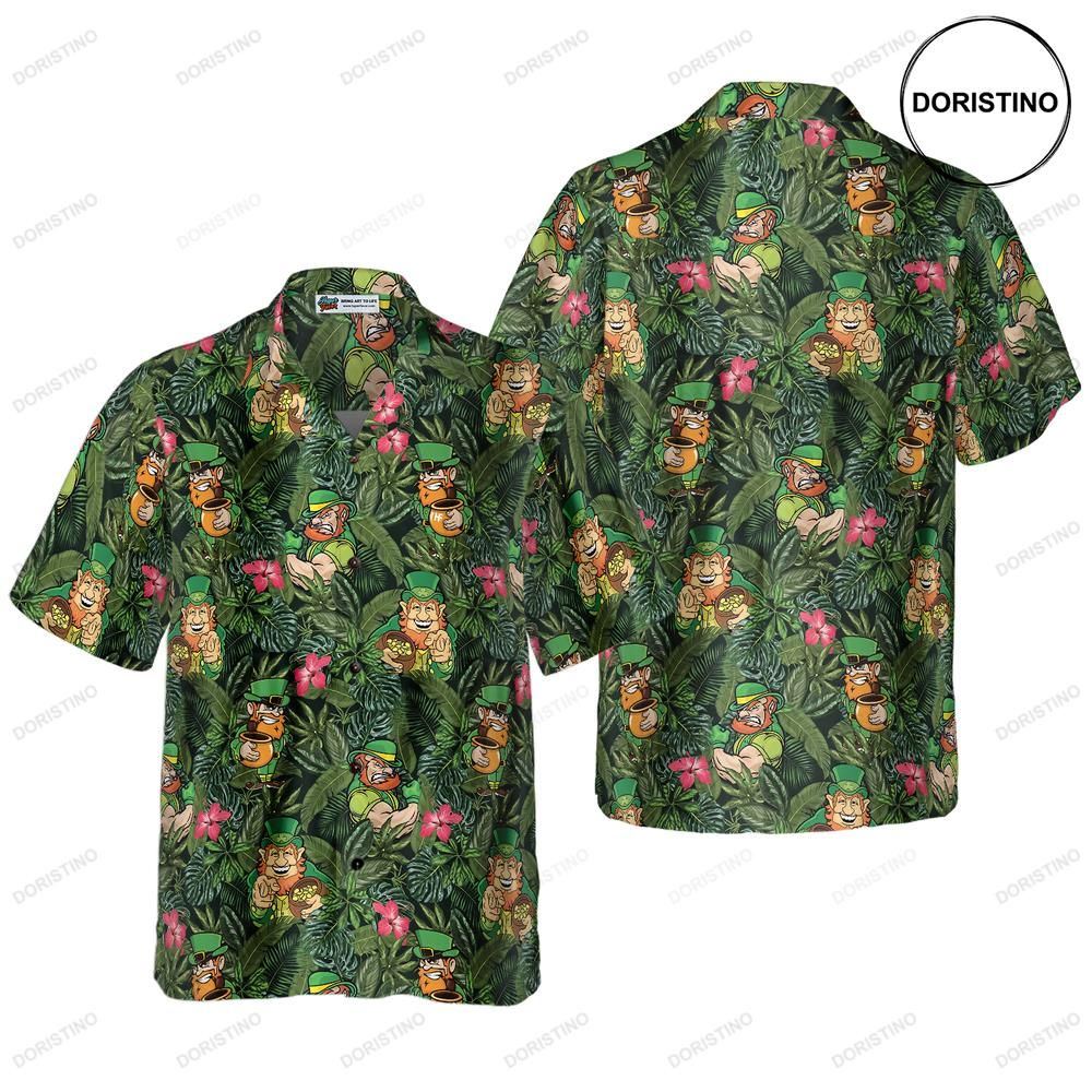 Irish Leprechaun Tropical Awesome Hawaiian Shirt