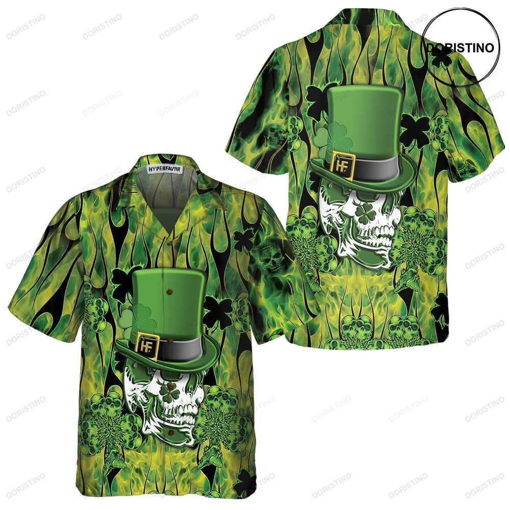 Irish Skull Saint Patricks St Patricks Day Cool St Patrick's Day Gift Limited Edition Hawaiian Shirt