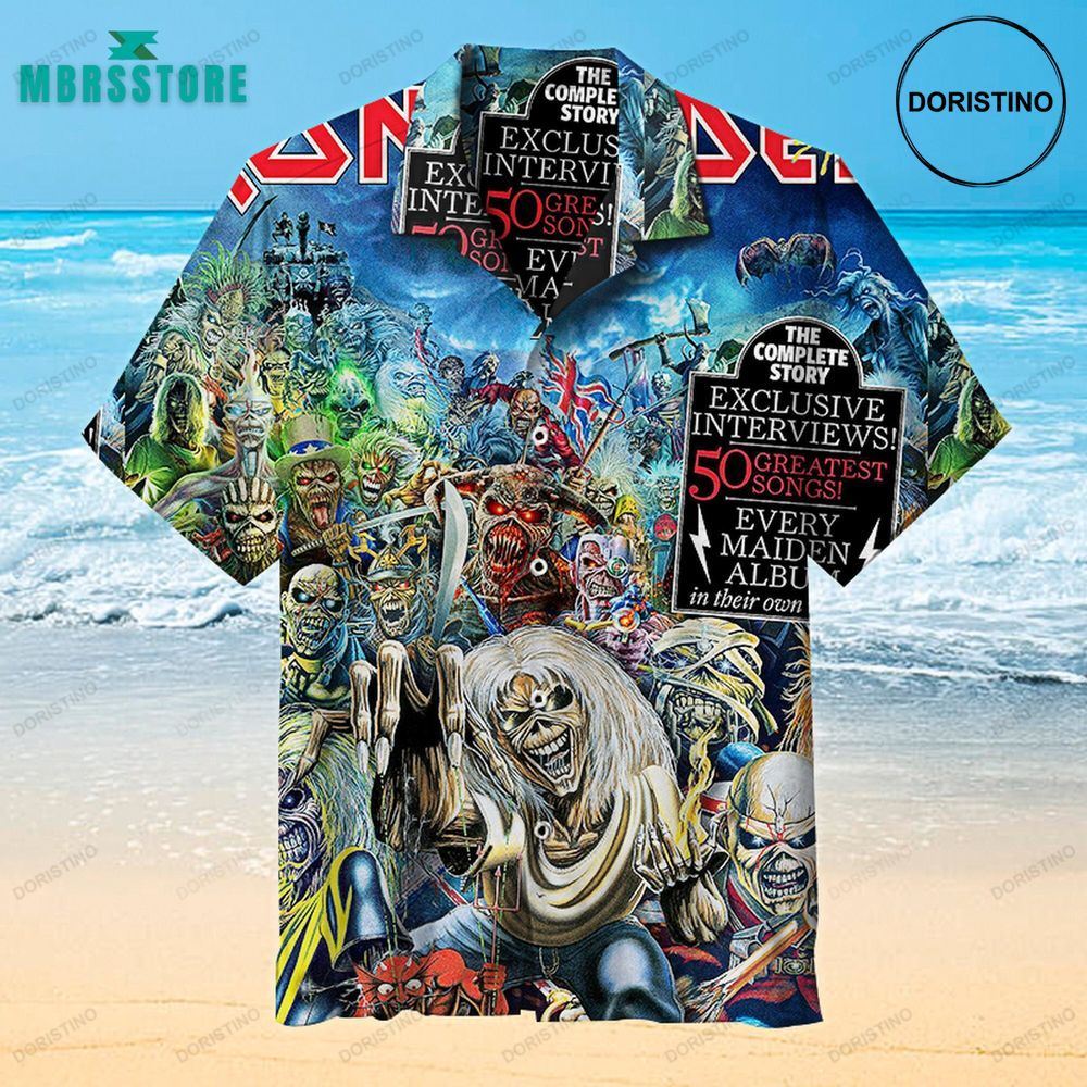 Iron Maiden Album Iron Maiden Eddie Legacy Of The Beast Tour Summer Holiday Hawaiian Shirt