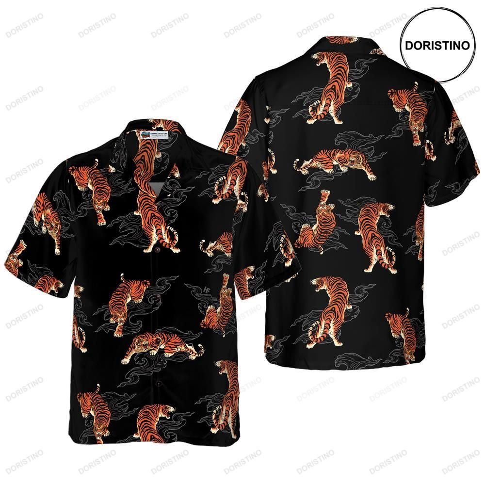 Japanese Tiger For Men Hawaiian Shirt
