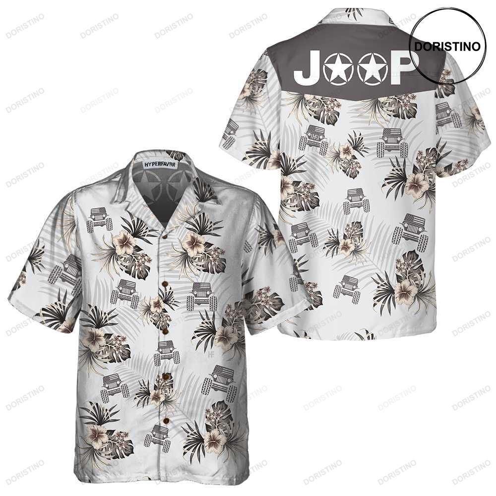 Jeep And Hibiscus Pattern Tropical Jeep For Men Women Hawaiian Shirt