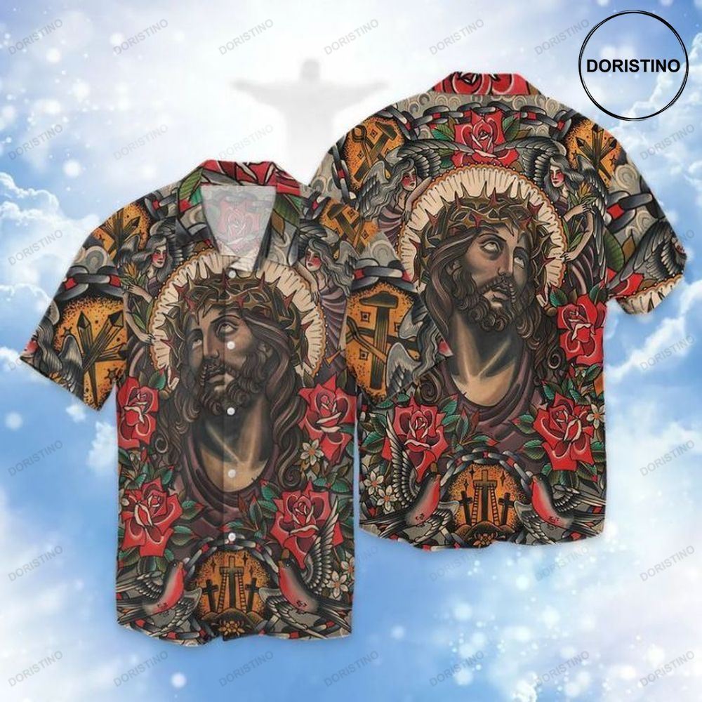 Jesus Art Awesome Hawaiian Shirt
