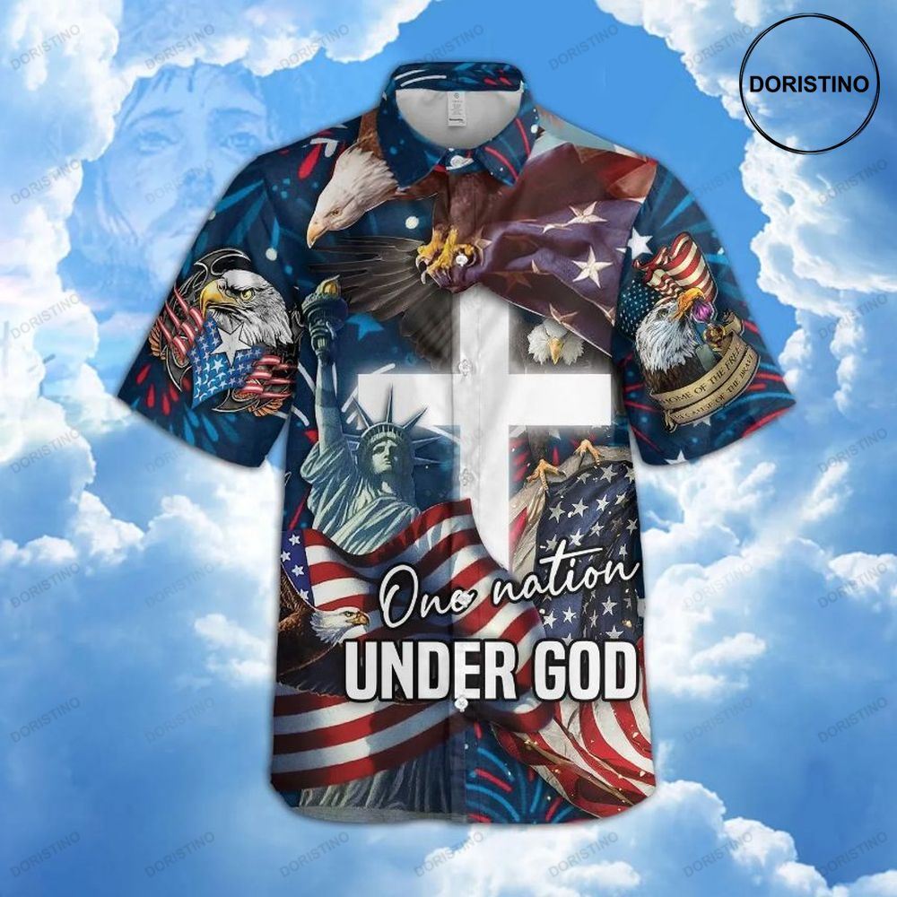 Jesus One Nation Under God Hawaiian Shirt