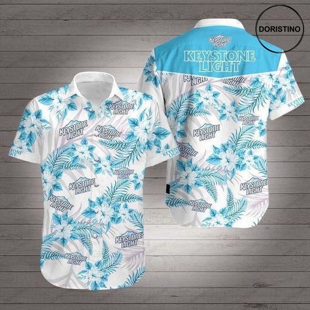 Keystone Light Beer Tropical Awesome Hawaiian Shirt