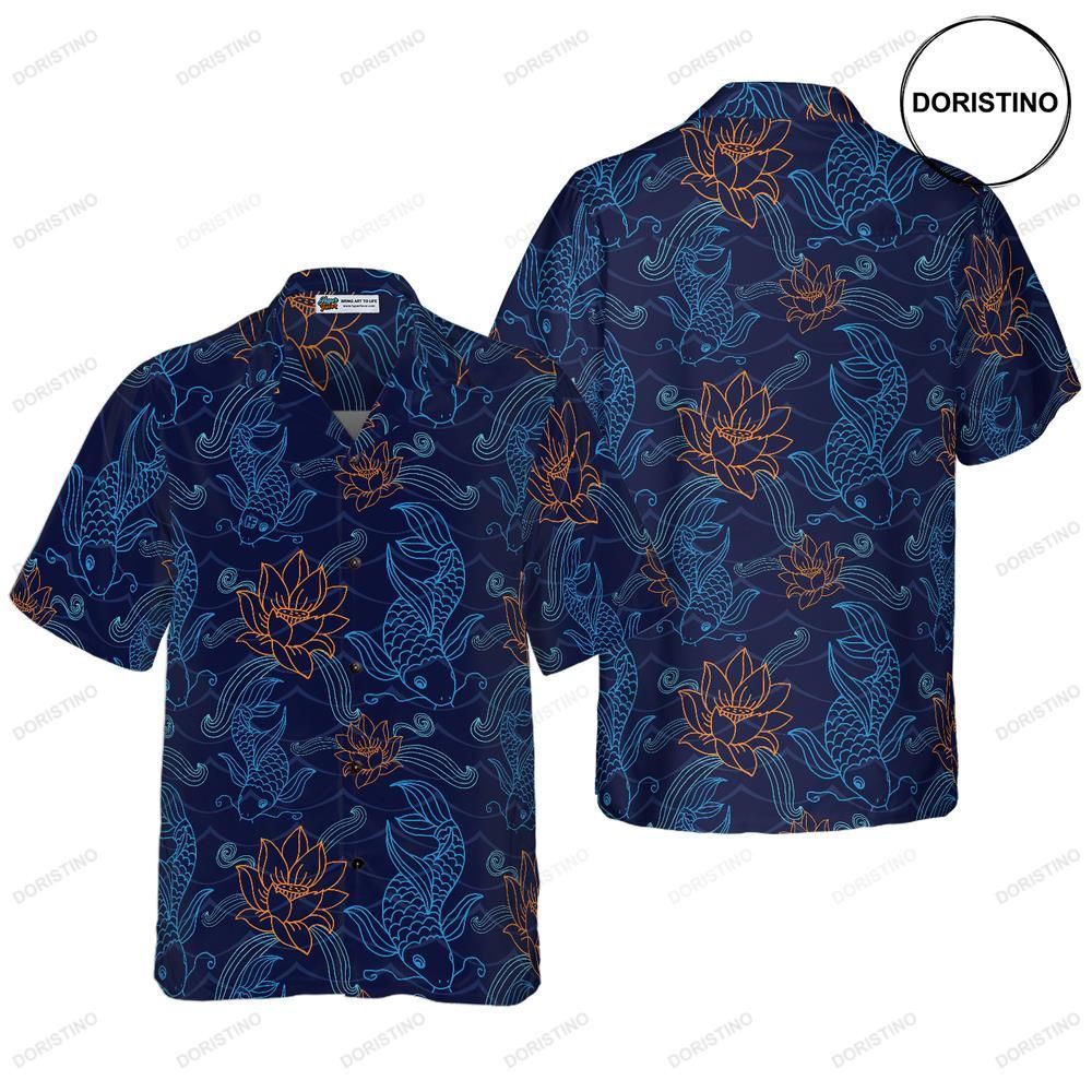 Koi Fish And Lotus Limited Edition Hawaiian Shirt