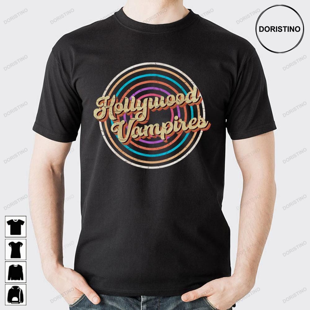 Vintage Circle Line Color Hollywood Vires Doristino Limited Edition T-shirts