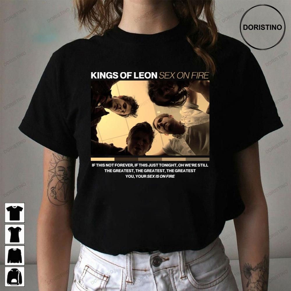 Vintage Sex On Fire Album Kings Of Leon Doristino Limited Edition T-shirts