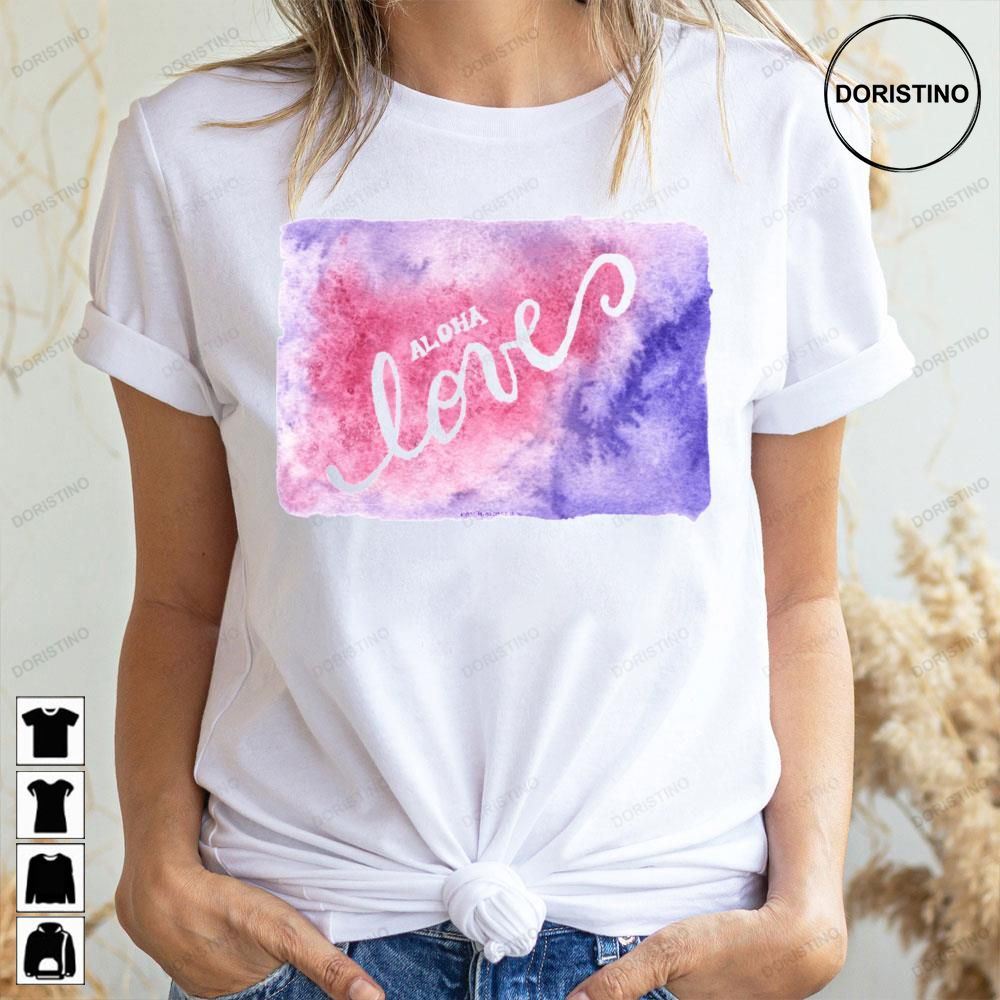 Watercolor Hawaii Love Aloha Beach Vibe Doristino Awesome Shirts