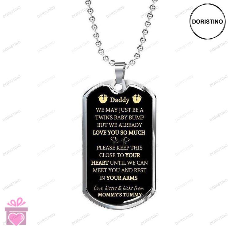 Dad Dog Tag Custom Picture Fathers Day Daddy We Already Love You So Much Dog Tag Necklace Gift For D Doristino Limited Edition Necklace
