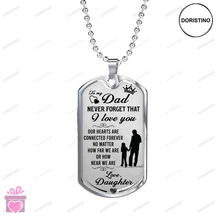 Dad Dog Tag Custom Picture Fathers Day Daughter Gift For Dad I Love You Dog Tag Necklace Doristino Awesome Necklace