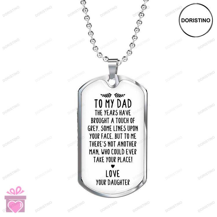 Dad Dog Tag Custom Picture Fathers Day Daughter Giving Dad Love You Dog Tag Necklace Doristino Awesome Necklace