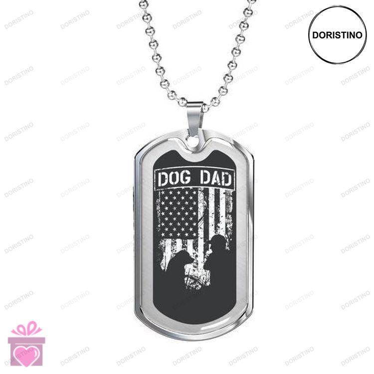 Dad Dog Tag Custom Picture Fathers Day Dog Dad Necklace Gift For Dad Who Loves Dog Doristino Limited Edition Necklace