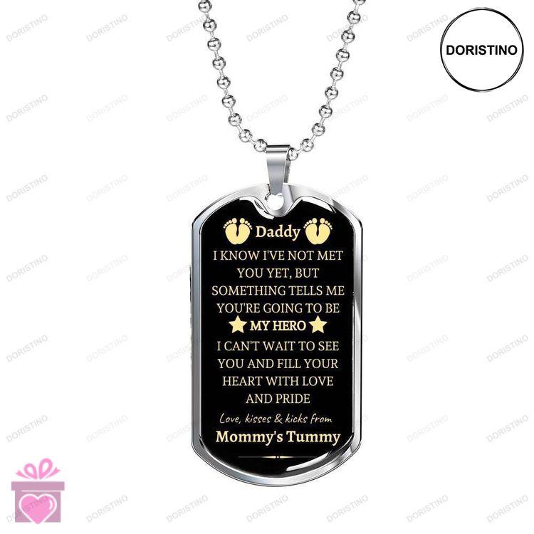 Dad Dog Tag Custom Picture Fathers Day Dog Tag Fill Your Heart With Love Dog Tag Necklace Daddy Doristino Trending Necklace