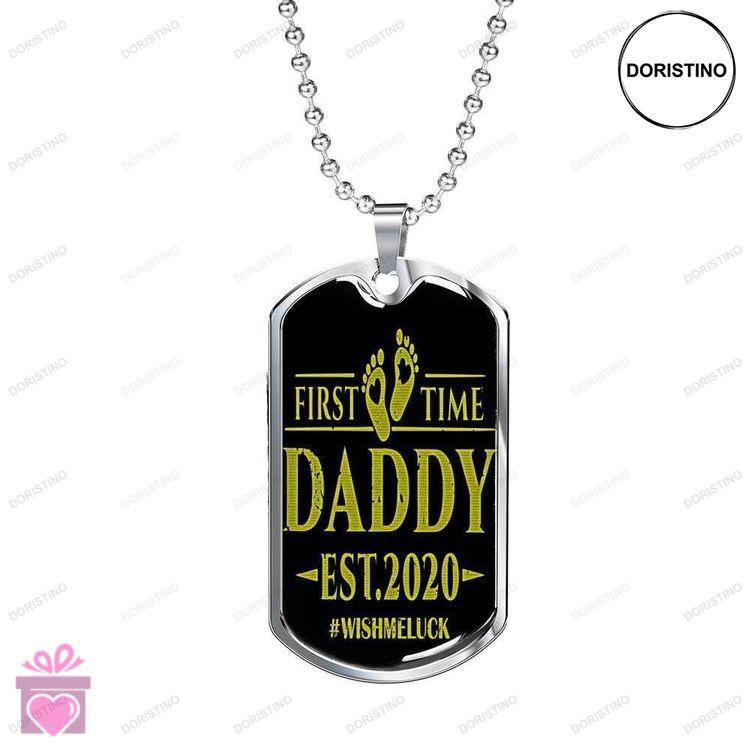 Dad Dog Tag Custom Picture Fathers Day Dog Tag For Dad First Time Daddy Dog Tag Necklace Doristino Trending Necklace