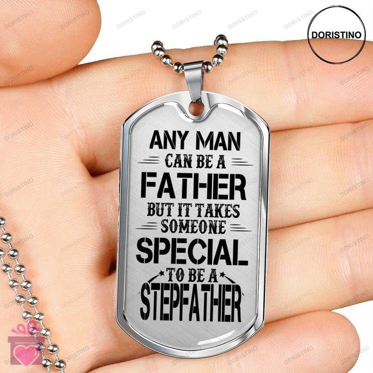 Dad Dog Tag Custom Picture Fathers Day Dog Tag For Stepfather Dog Tag Necklace Special To Be A Stepf Doristino Awesome Necklace