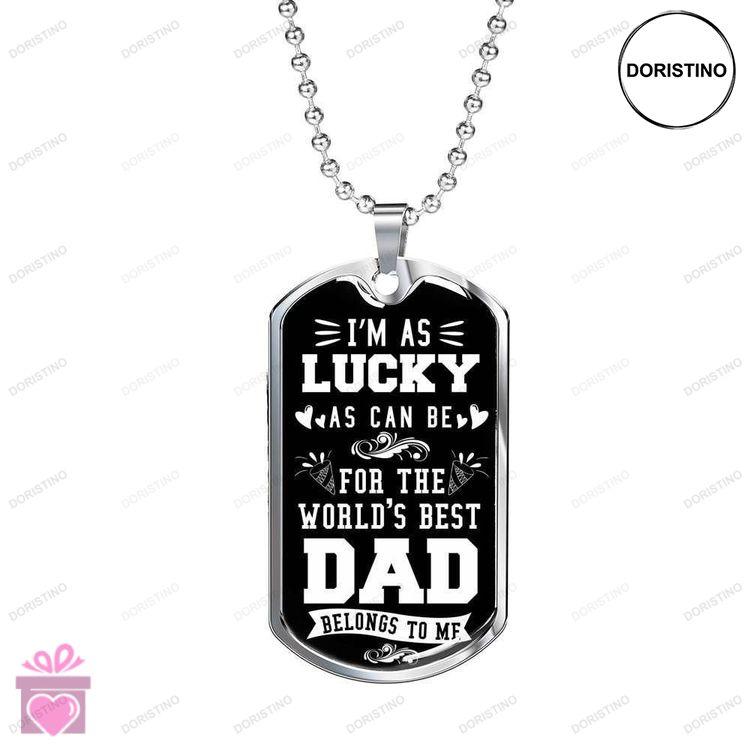 Dad Dog Tag Custom Picture Fathers Day Dog Tag For The Worlds Best Dad Belongs To Me Dog Tag Necklac Doristino Trending Necklace