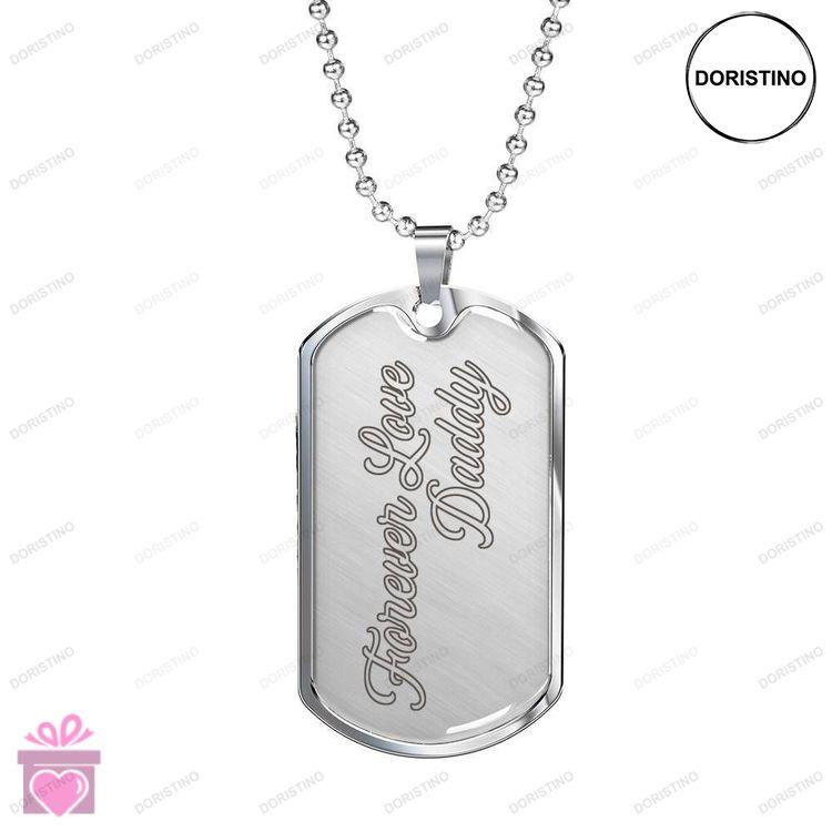 Dad Dog Tag Custom Picture Fathers Day Dog Tag Forever Love Dog Tag Necklace Gift For Daddy Doristino Awesome Necklace