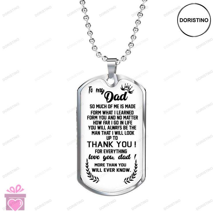 Dad Dog Tag Custom Picture Fathers Day Dog Tag Give You A Special Thanks Dog Tag Necklace For Daddy Doristino Trending Necklace
