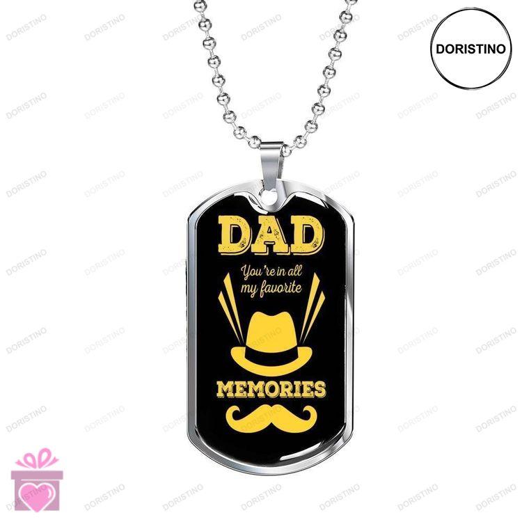 Dad Dog Tag Custom Picture Fathers Day Dog Tag Necklace For Building Up Good Memories Doristino Trending Necklace
