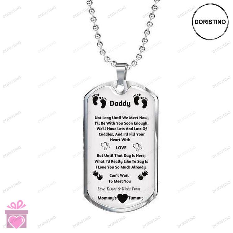 Dad Dog Tag Custom Picture Fathers Day Dog Tag Necklace For Dad I Love You So Much Already Doristino Trending Necklace