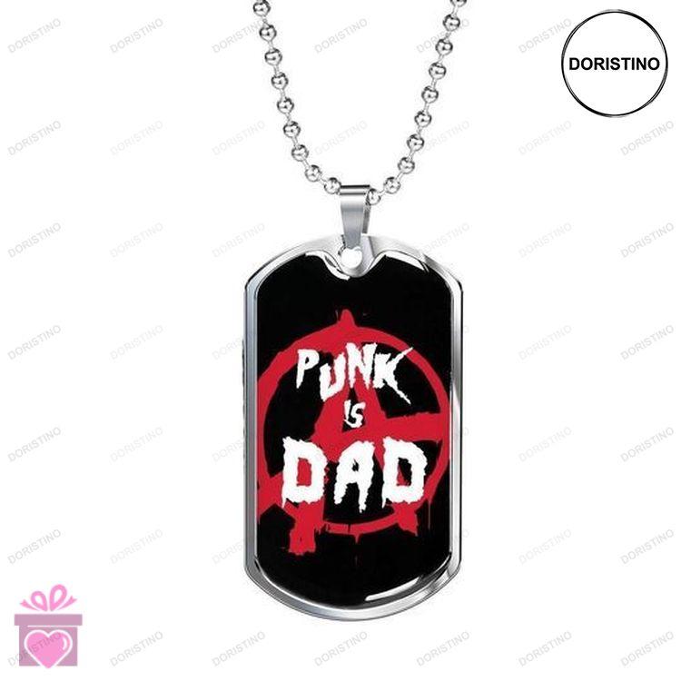Dad Dog Tag Custom Picture Fathers Day Fathers Day Punk Dog Tag Necklace Gift For Dad Doristino Limited Edition Necklace