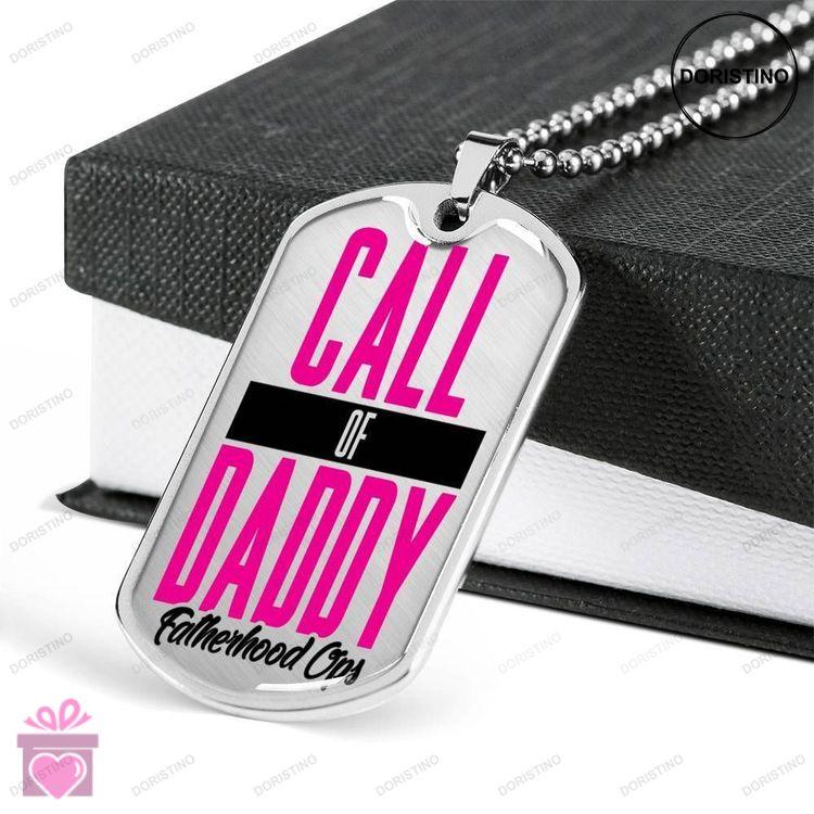 Dad Dog Tag Custom Picture Fathers Day Gift Call Of Daddy Fatherhood Ofs Dog Tag Military Chain Neck Doristino Limited Edition Necklace