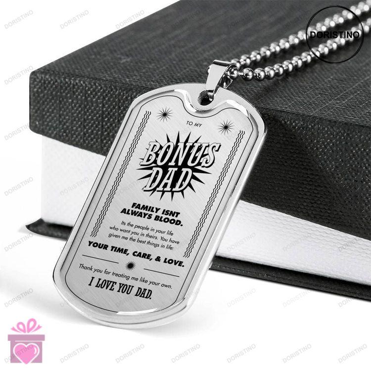 Dad Dog Tag Custom Picture Fathers Day Gift Dog Tag Military Chain Necklace Gift For Bonus Dad I Lov Doristino Limited Edition Necklace