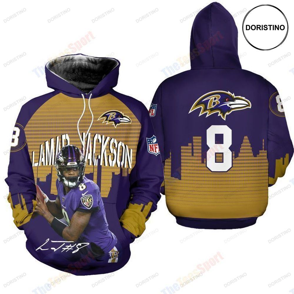 Nfl Baltimore Ravens Lamar Jackson Awesome 3D Hoodie