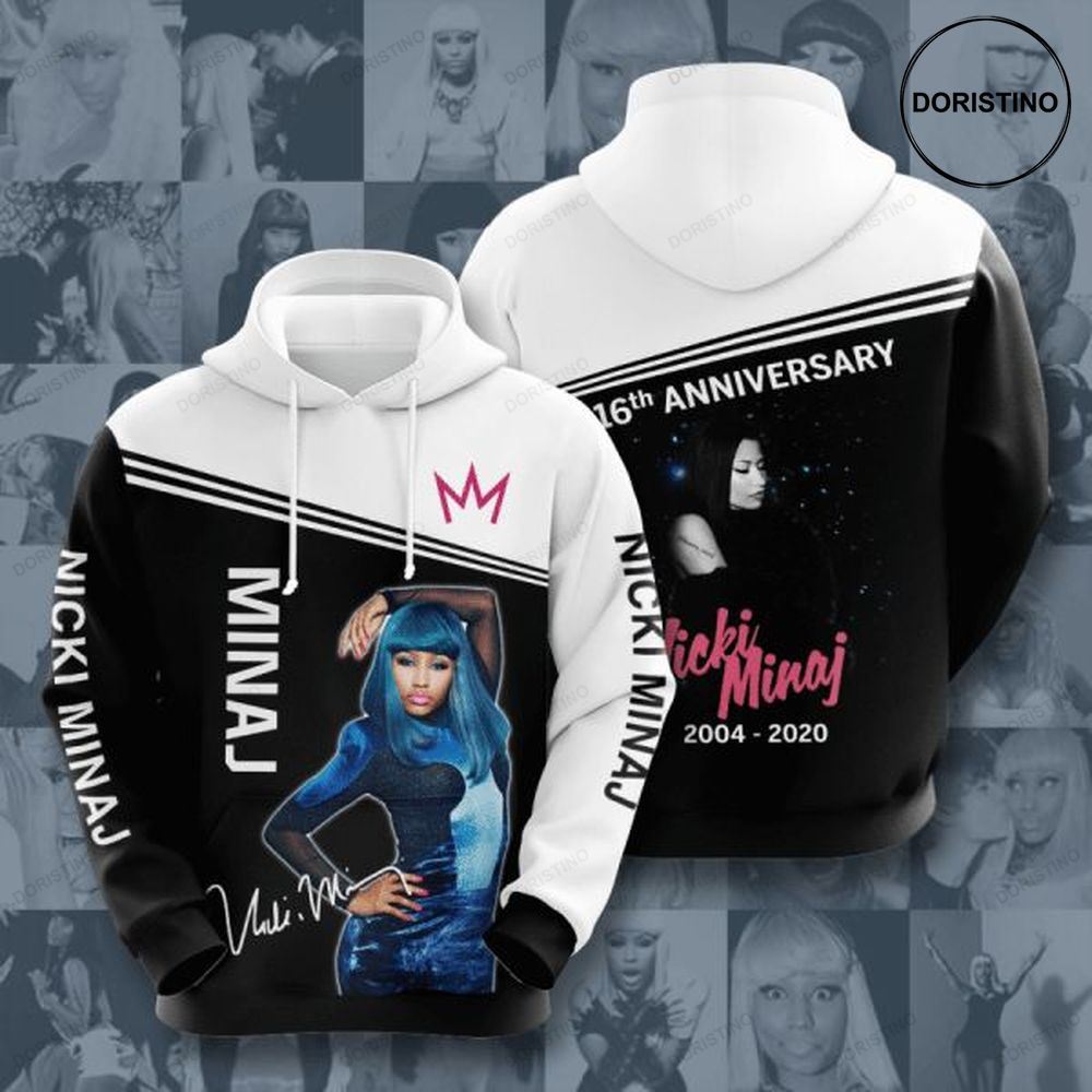 Nicki Minaj 16th Anniversary 2004 2020 Signature Design Gift For Fan Custom Ed Limited Edition 3d Hoodie