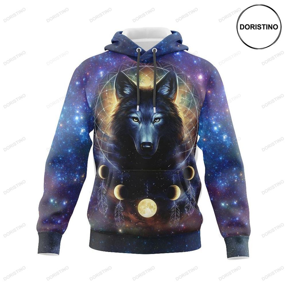Night Moon Wolf Awesome 3D Hoodie