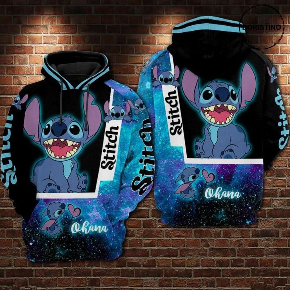 Ohana Stitch Cartoon Lilo And Stitch Limited Edition 3d Hoodie