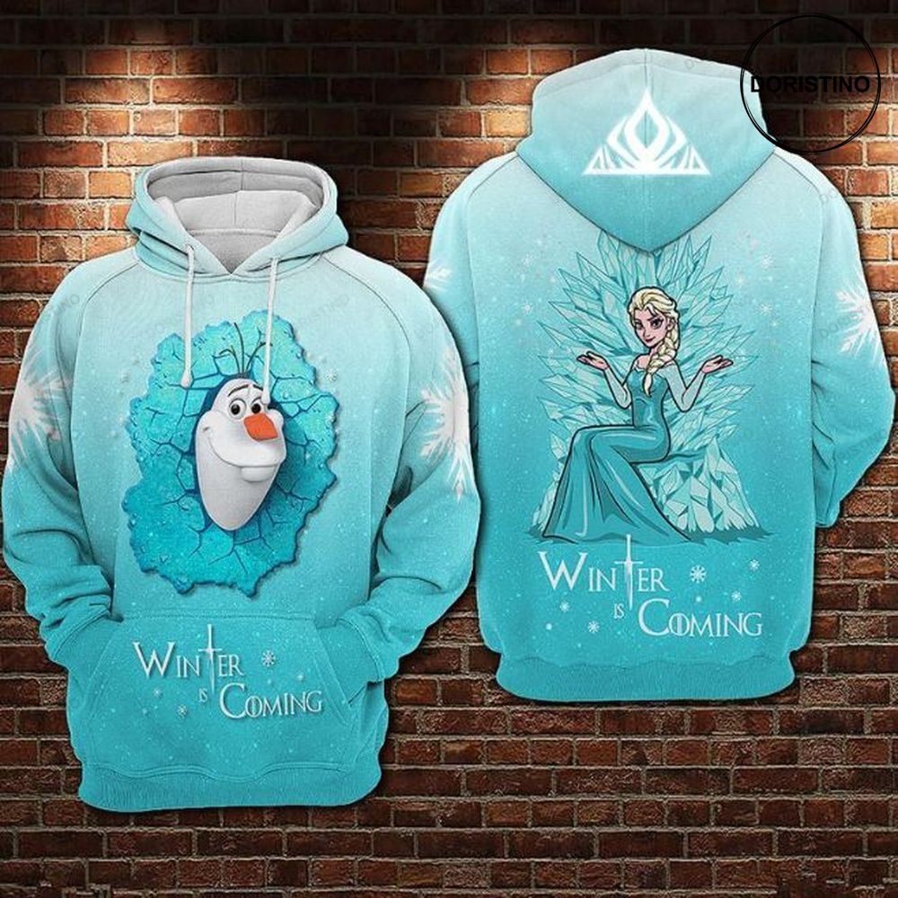 Olaf Elsa Frozen Winter Is Coming Limited Edition 3d Hoodie