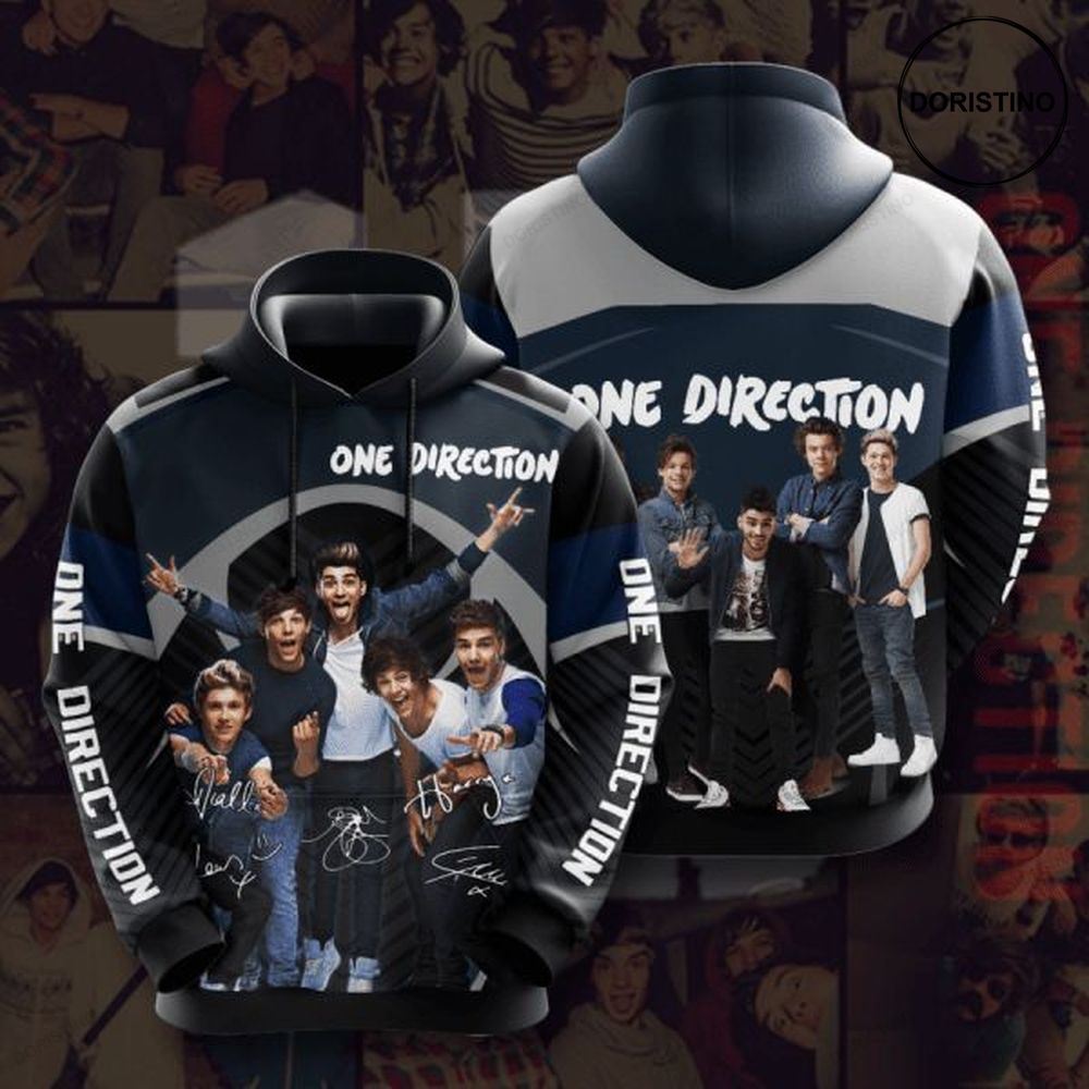 One Direction Signature Design Gift For Fan Custom Ed Awesome 3D Hoodie