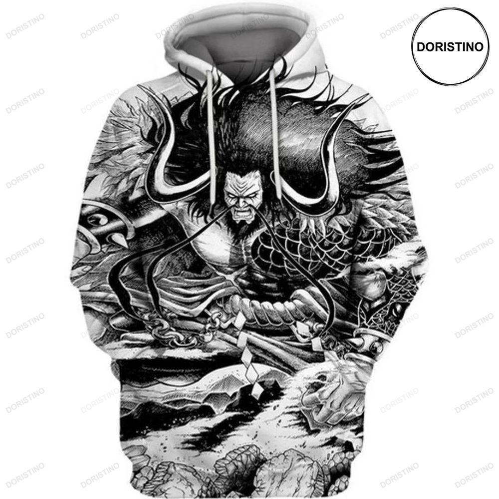 One Piece Kaido Black And White Awesome 3D Hoodie