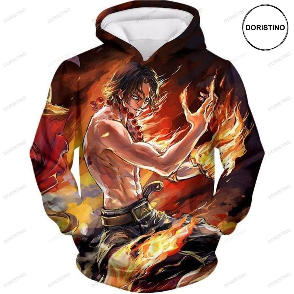 One Piece Pirate Portgas D Ace Fan Art Limited Edition 3d Hoodie