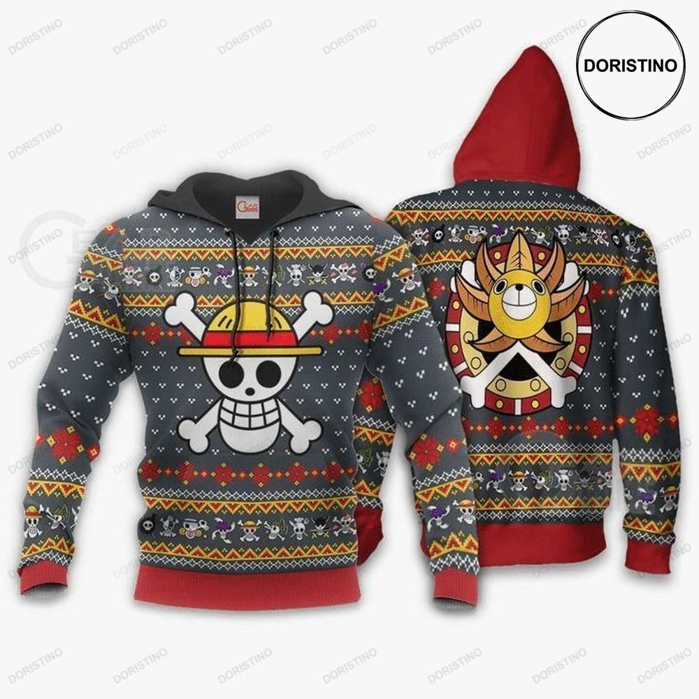 One Piece Ugly Christmas Straw Hat Priate Xmas Anime Manga Limited Edition 3d Hoodie