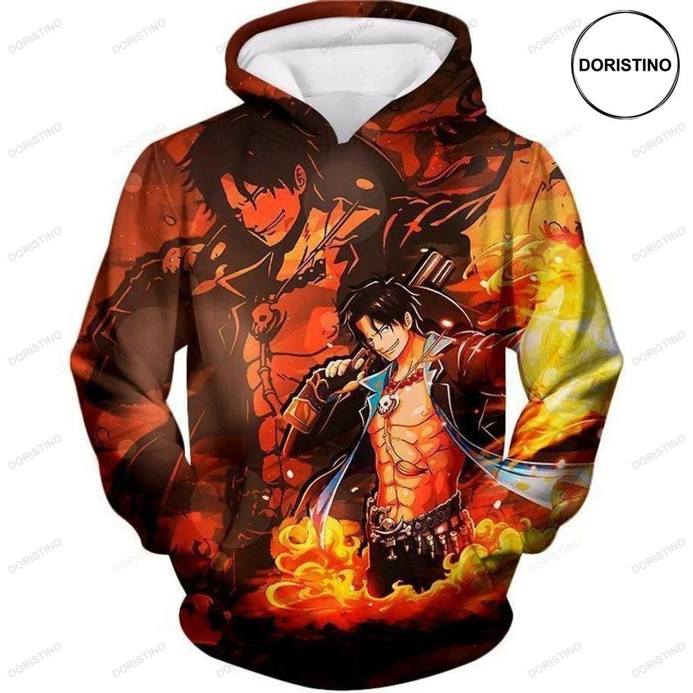 One Piece Whitebeard Pirate Commander Fire Fist Ace Awesome 3D Hoodie