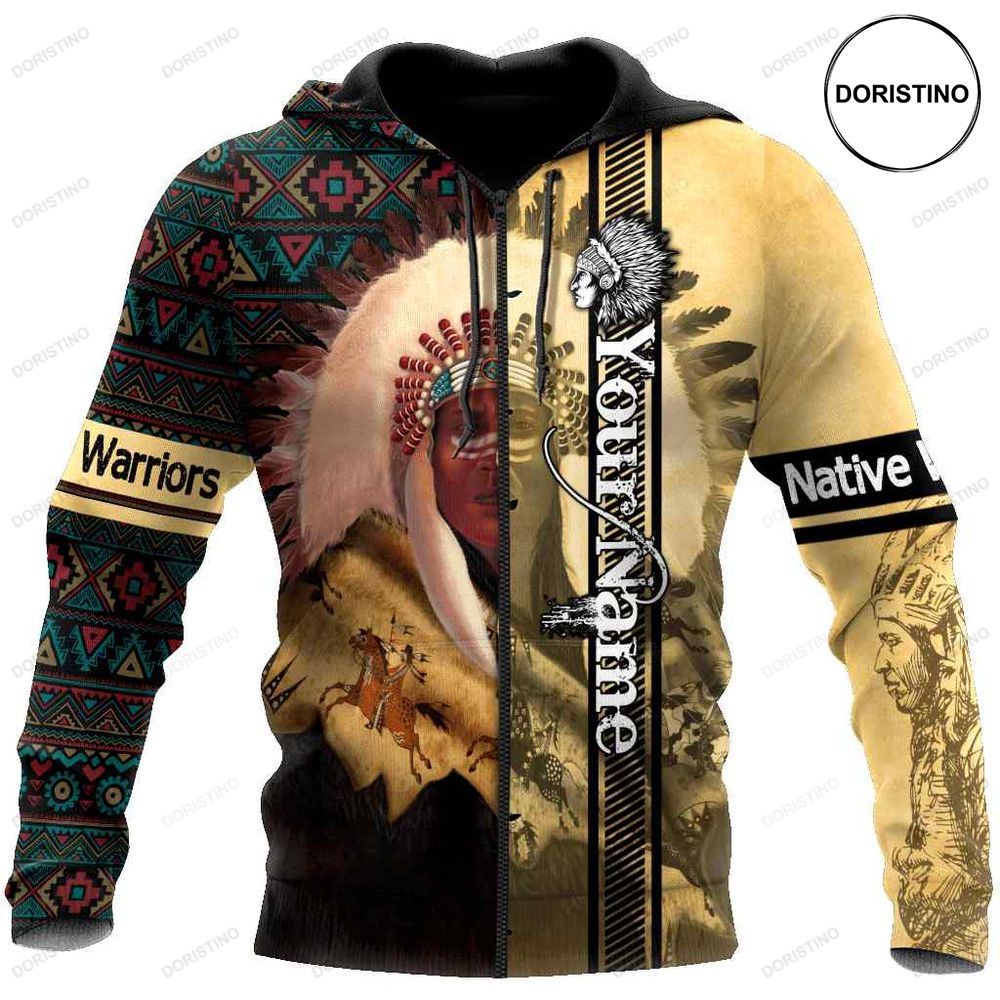 Our Native Warrior Native American Customized All Over Print Hoodie
