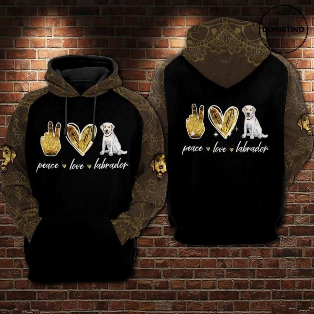 Peace Love Labradors Limited Edition 3d Hoodie