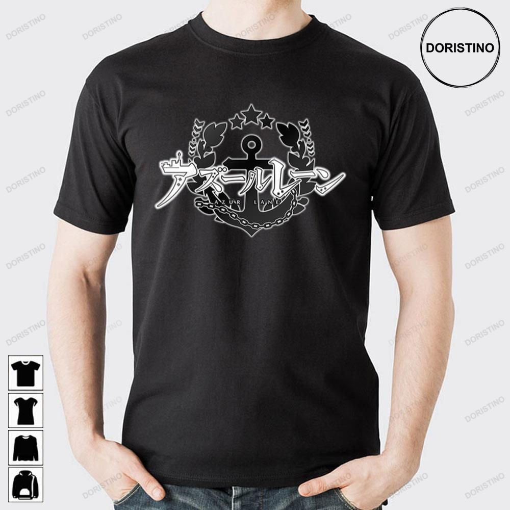 Black Whtie Logo Azur Lane Anime Limited Edition T-shirts