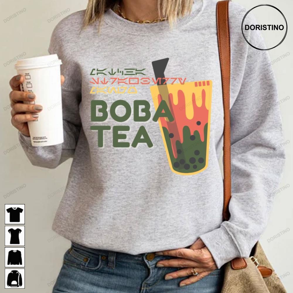 Boba Tea Matcha Strawberry Mango As You Wish In Aurebesh Limited Edition T-shirts