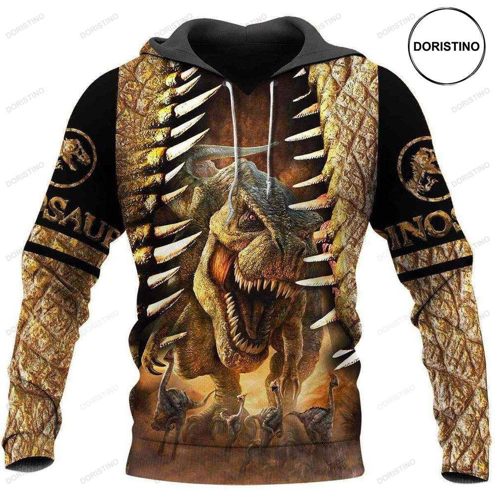 Dinosaur Art Us Size Awesome 3D Hoodie