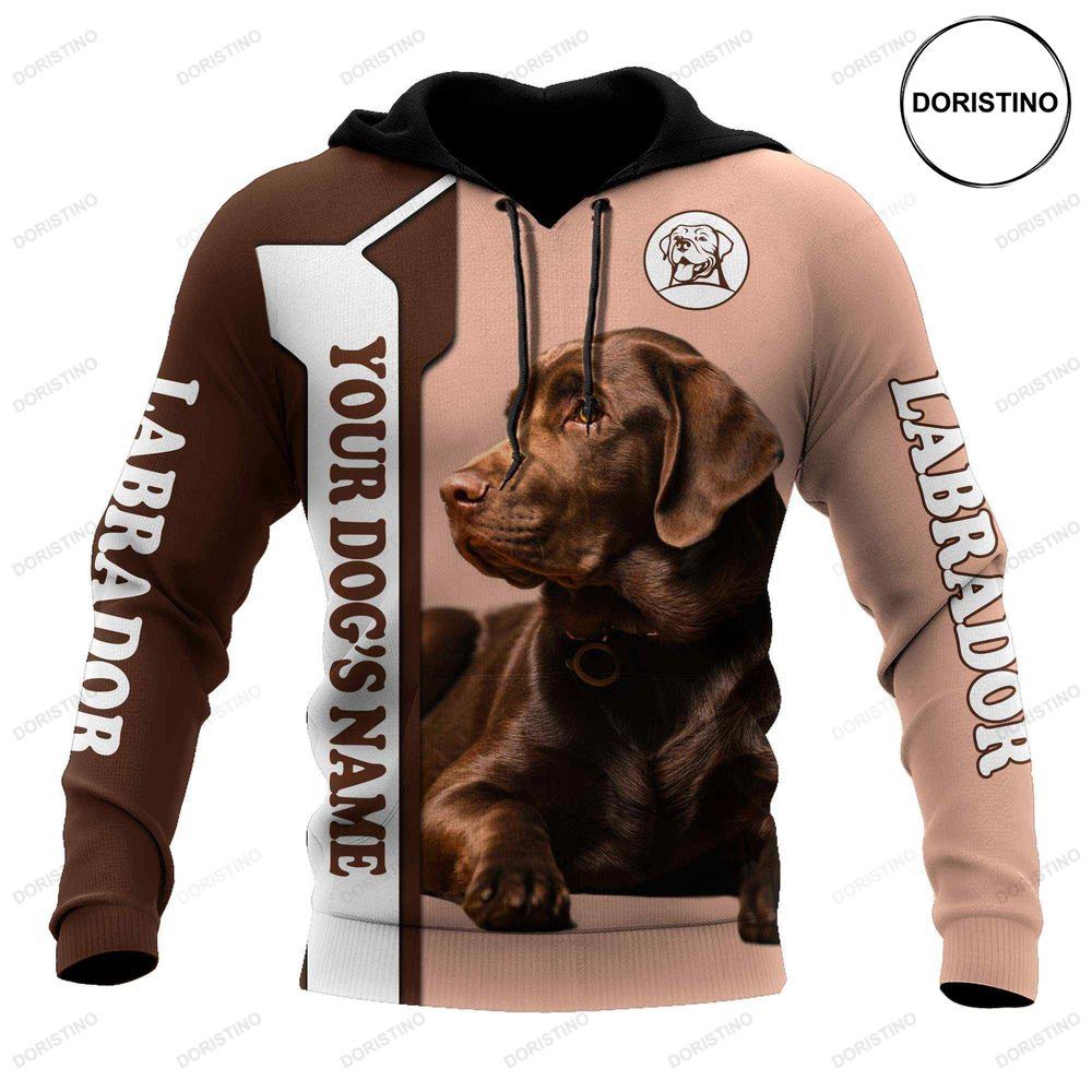 Dog Lover Chocolate Color Labrador Retriever Personalized All Over Print Hoodie