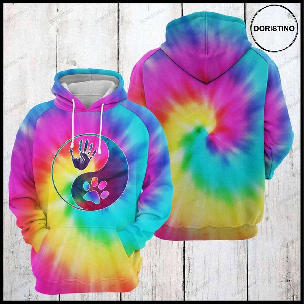 Dog Yinyang Tie Dye Limited Edition 3d Hoodie