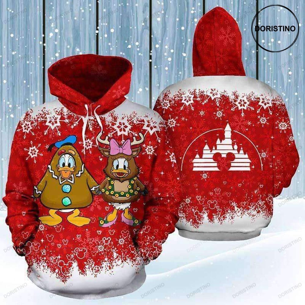 Donald And Daisy Cute Christmas Costume Limited Edition 3d Hoodie