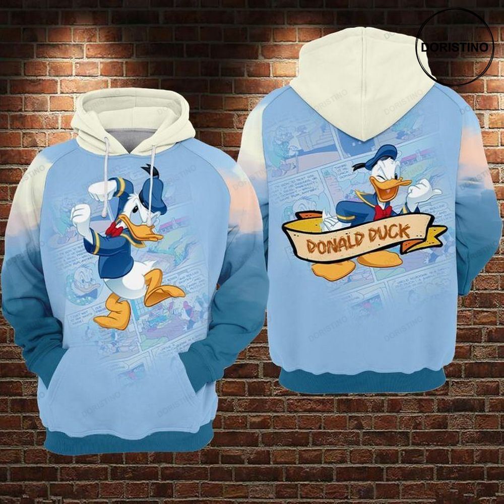 Donald Duck Comic Style Awesome 3D Hoodie