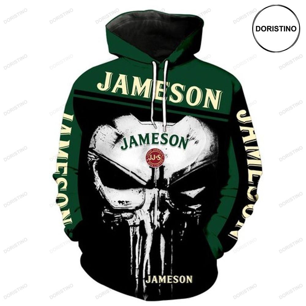 Jameson Irish Whiskey Punisher Logo All Over Print Hoodie