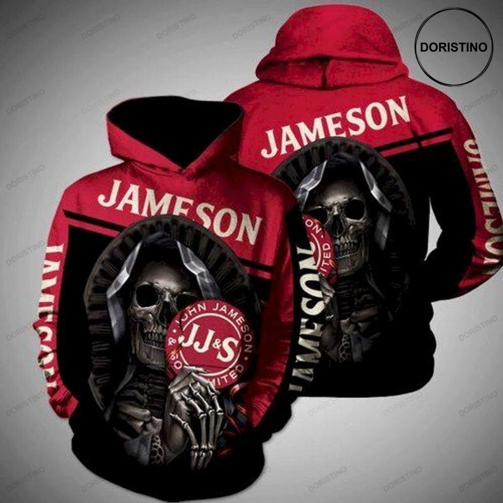 Jameson Jj S Bone Man Holding Logo Limited Edition 3d Hoodie