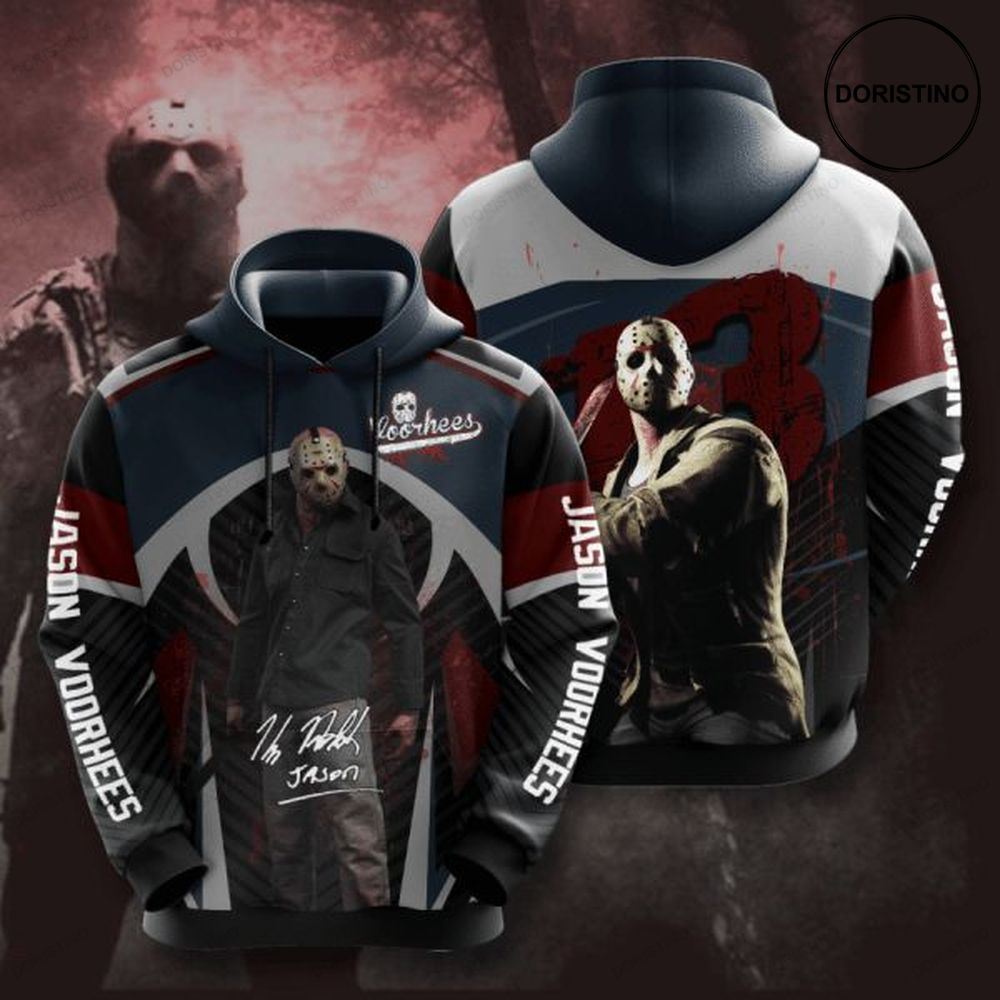 Jason Voorhees And Friday The 13th Halloween Design Gift For Fan Custom Ed V2 All Over Print Hoodie
